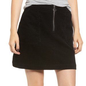 NWT Nordstrom BP Black Corduroy Utility Skirt - L